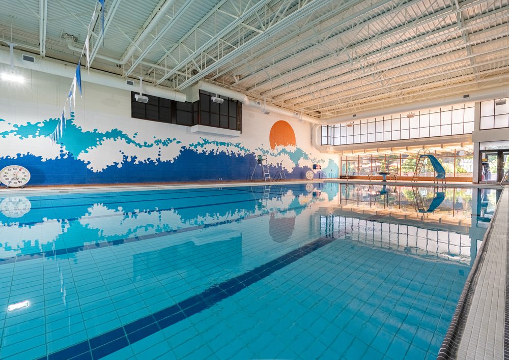 Indoor pool at DEV Hotel